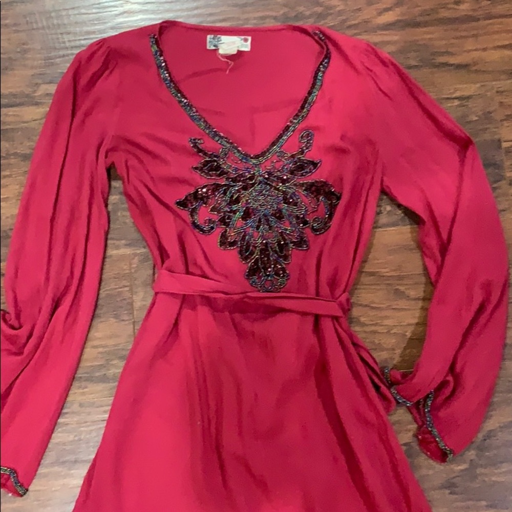 Red Sequin Dress